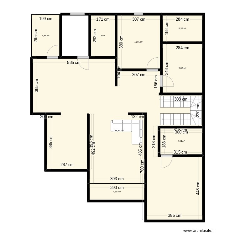 Vivian la. Plan de 8 pièces et 138 m2