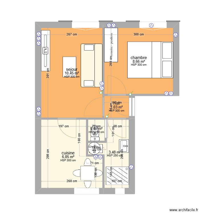 wimereux v2. Plan de 6 pièces et 31 m2