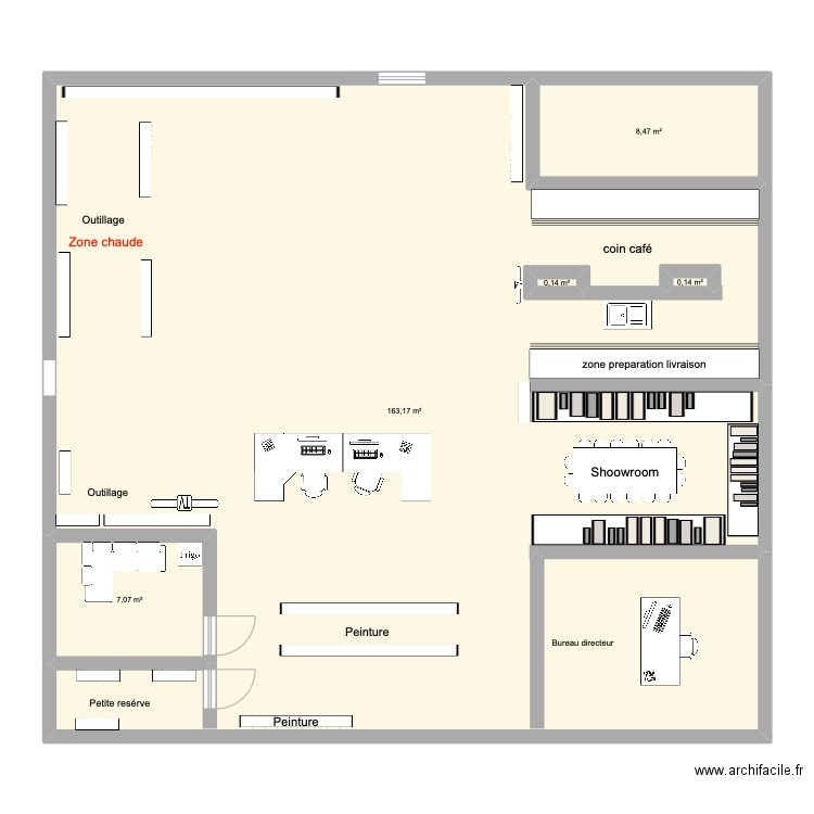 archifacile plan SP . Plan de 5 pièces et 181 m2