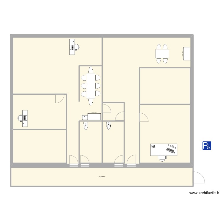 CENTRE IDM. Plan de 7 pièces et 112 m2