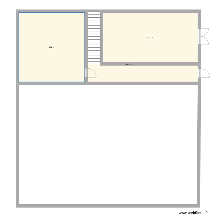 k123. Plan de 3 pièces et 96 m2