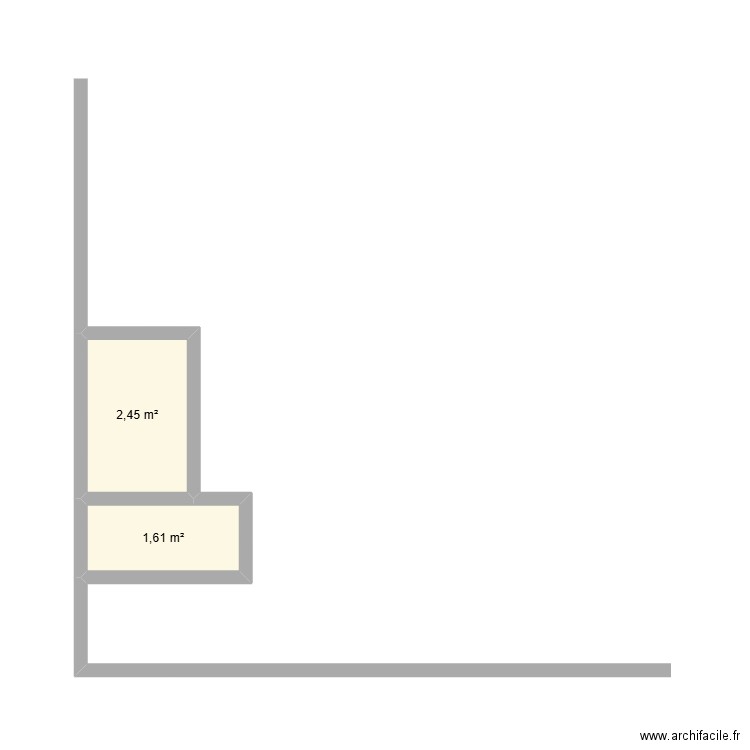 Condo ste-marie. Plan de 2 pièces et 4 m2