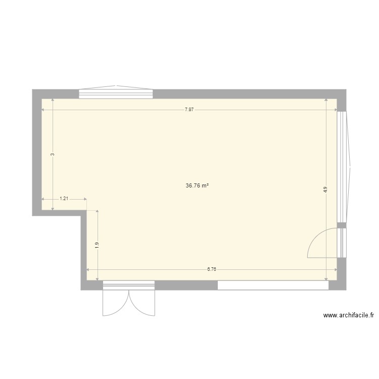 séjour Ste FOY. Plan de 1 pièce et 37 m2