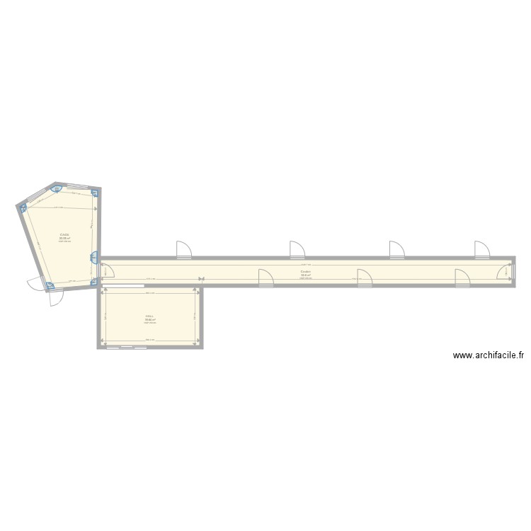 21 CERCLER. Plan de 3 pièces et 71 m2