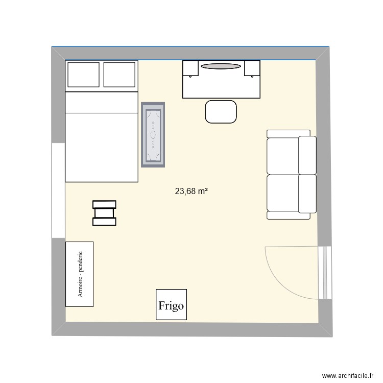 ROOM. Plan de 1 pièce et 24 m2