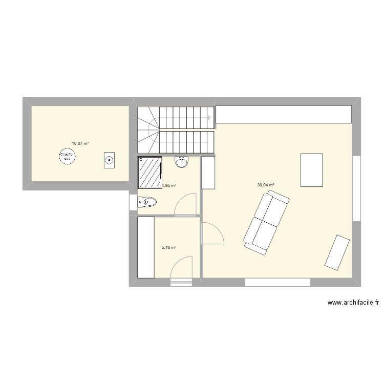 small. Plan de 4 pièces et 59 m2