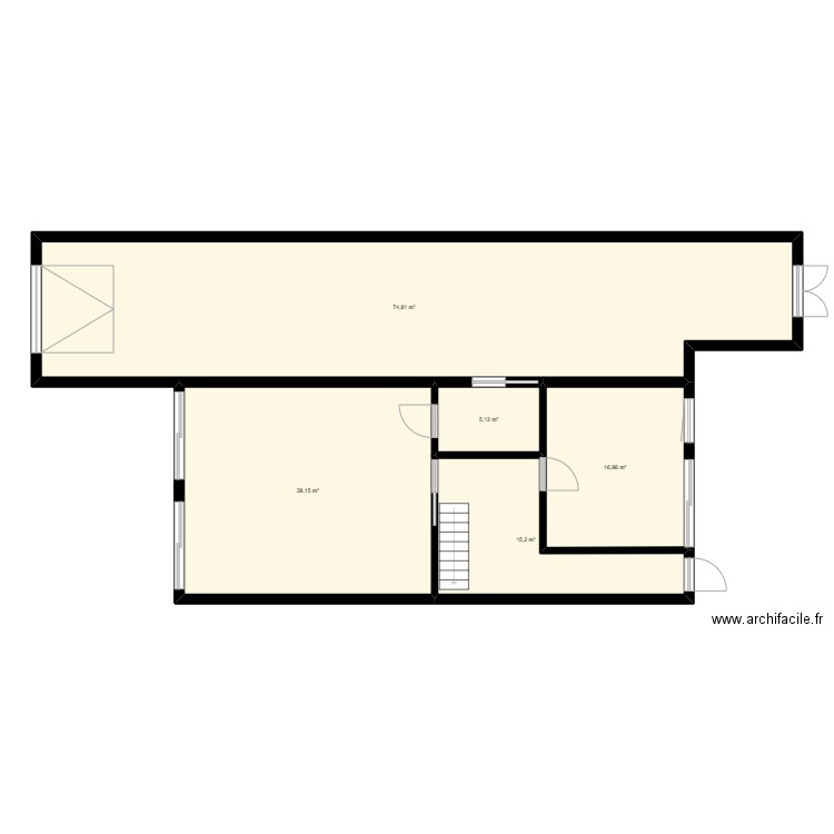 Maison . Plan de 5 pièces et 151 m2