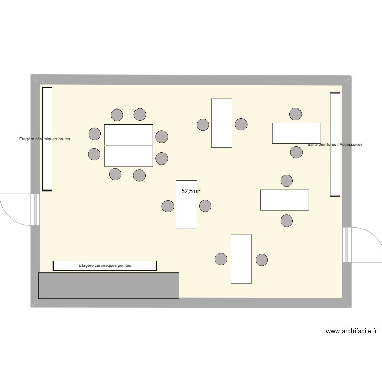 planeô. Plan de 1 pièce et 53 m2