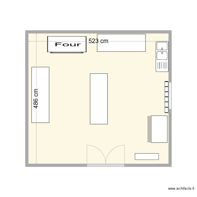 riccardo emilie. Plan de 1 pièce et 25 m2