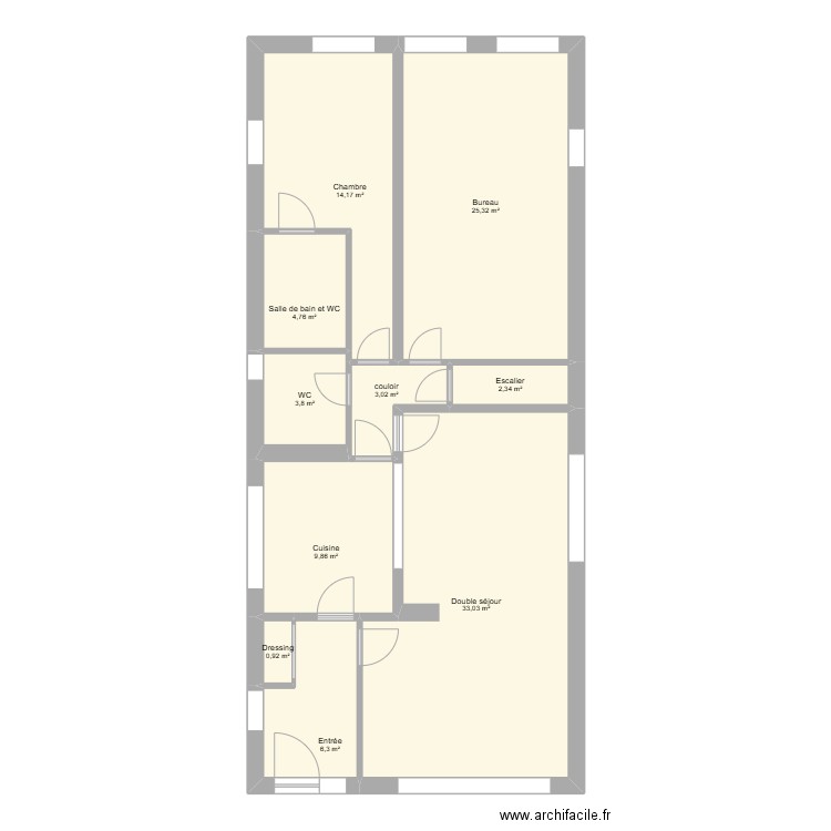 Maison belle jardinière RDC. Plan de 10 pièces et 104 m2