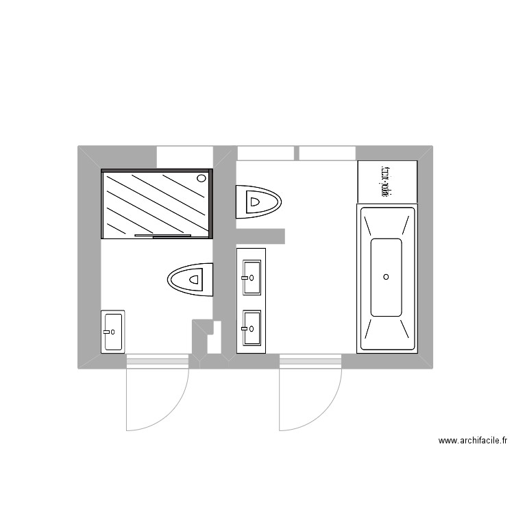 SDB . Plan de 0 pièce et 0 m2