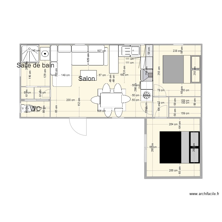 mobilhome1. Plan de 10 pièces et 39 m2