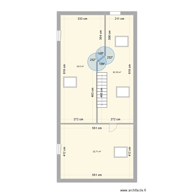 MATHILDE GENTY. Plan de 3 pièces et 67 m2