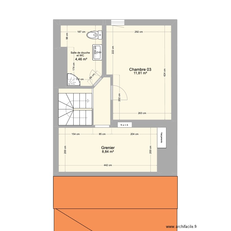 MAISON 03. Plan de 24 pièces et 133 m2