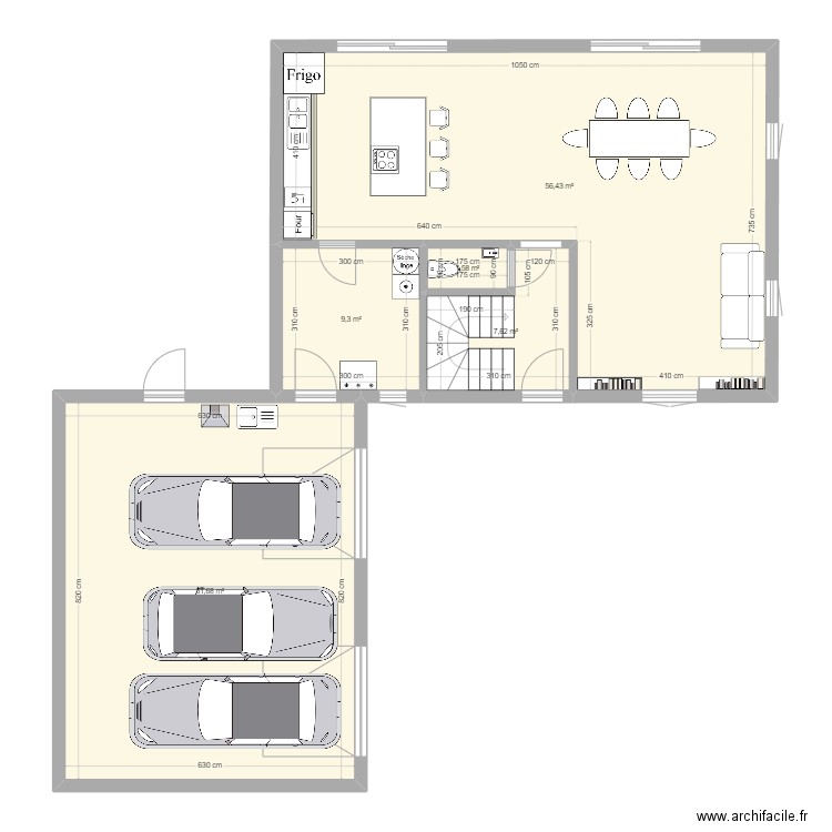 Maison Sart - 1. Plan de 5 pièces et 127 m2