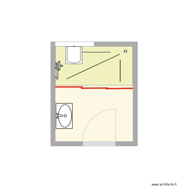 Projet_SCHAEFFER. Plan de 1 pièce et 4 m2