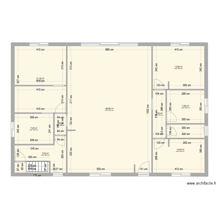 plan antoine . Plan de 11 pièces et 297 m2