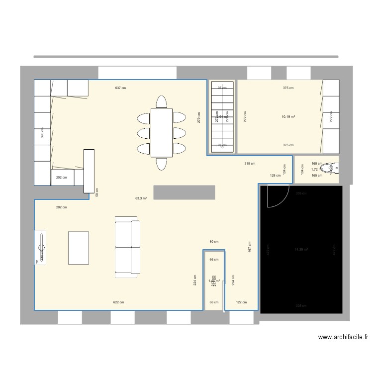 rdccoteau. Plan de 6 pièces et 94 m2