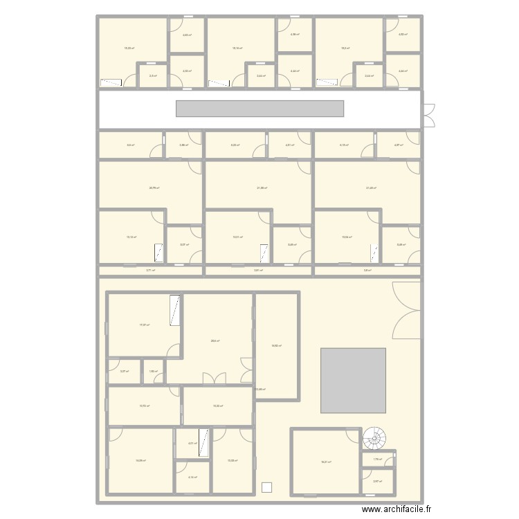 Divo M1 Positionnement ETAGE. Plan de 45 pièces et 657 m2