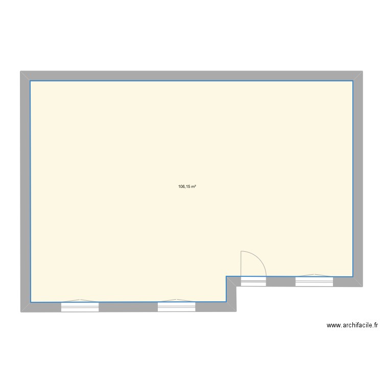 eclose. Plan de 1 pièce et 106 m2