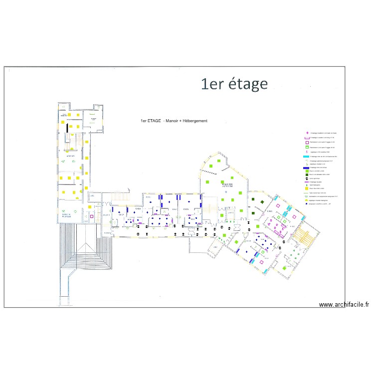 Plan 1er étage relamping. Plan de 0 pièce et 0 m2