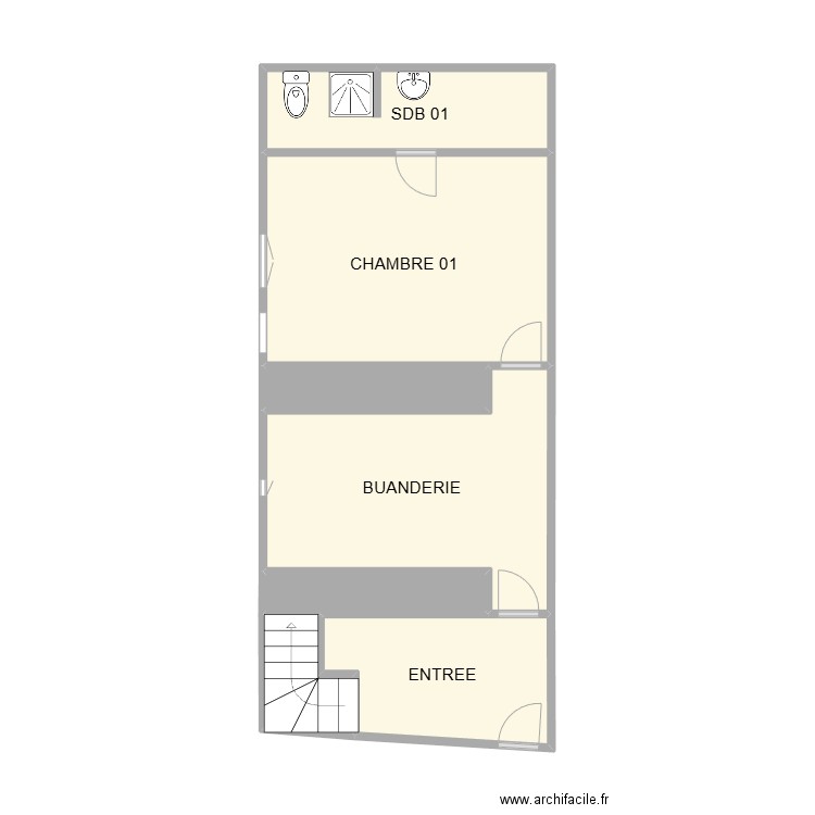 RDC CAVEIRAC. Plan de 7 pièces et 39 m2