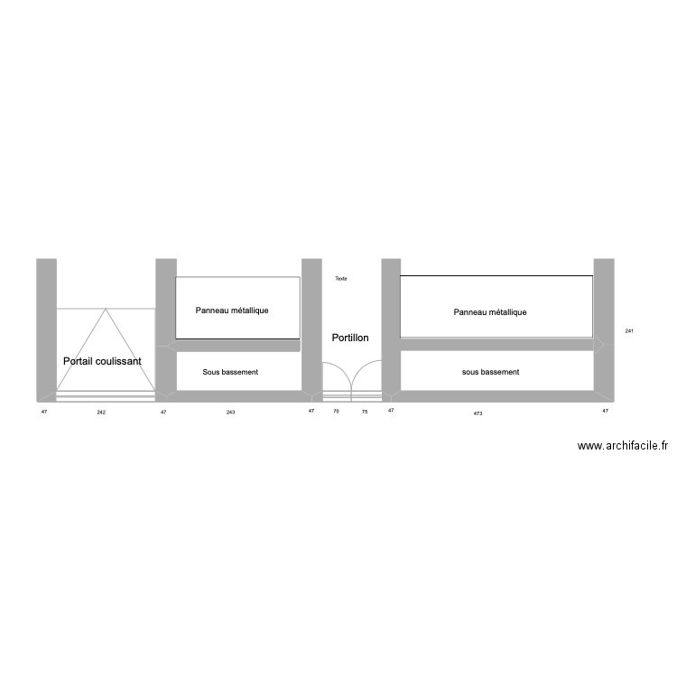  porte et portail. Plan de 0 pièce et 0 m2