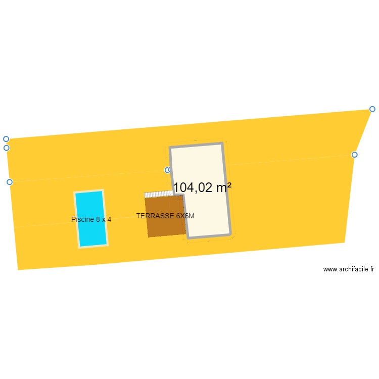 PISCINE ET TERRASSE. Plan de 1 pièce et 104 m2