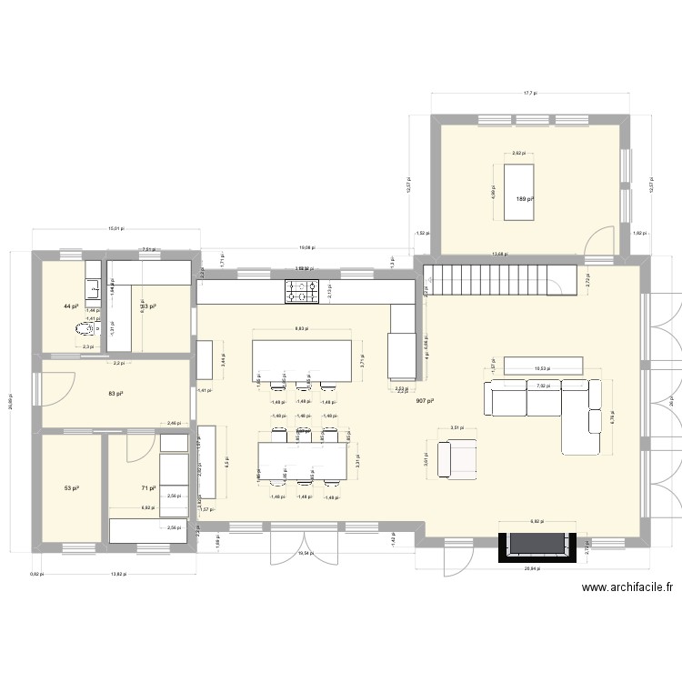 Chalet lac. Plan de 10 pièces et 248 m2