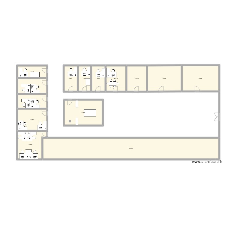 Déménagement IT. Plan de 14 pièces et 314 m2