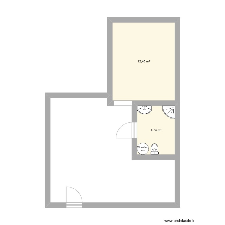 Appartement Matteo. Plan de 2 pièces et 17 m2