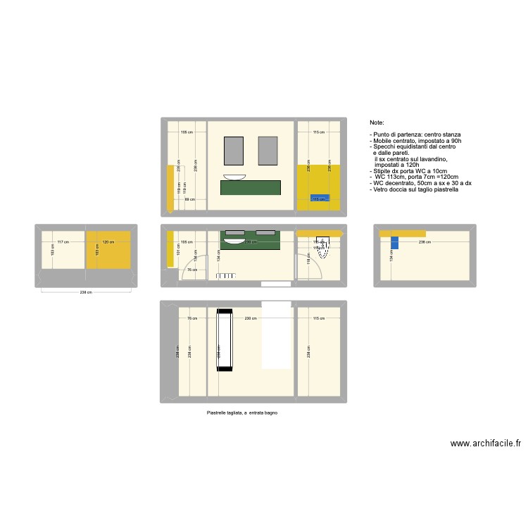 Base. Plan de 16 pièces et 32 m2