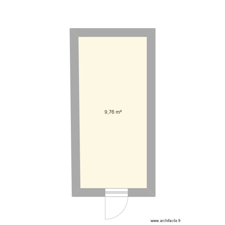 cave. Plan de 1 pièce et 10 m2