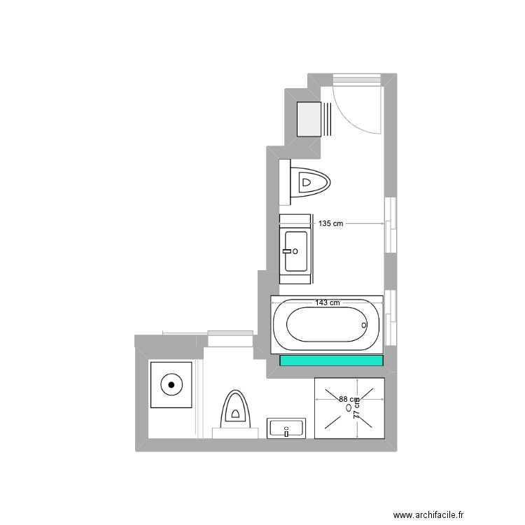 NP 3  SDB 17 ben yehuda . Plan de 0 pièce et 0 m2