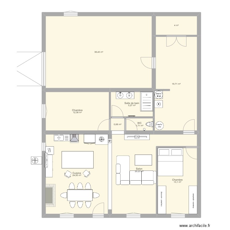 maison . Plan de 10 pièces et 141 m2