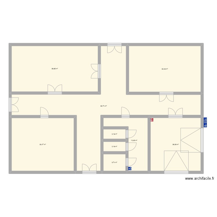 planol m12 1ra planta. Plan de 9 pièces et 214 m2