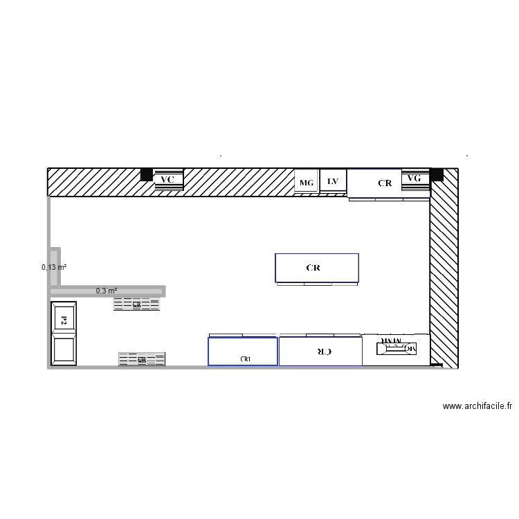 PLAN  ETAGE CAFE BOUYAHBAR. Plan de 2 pièces et 0 m2