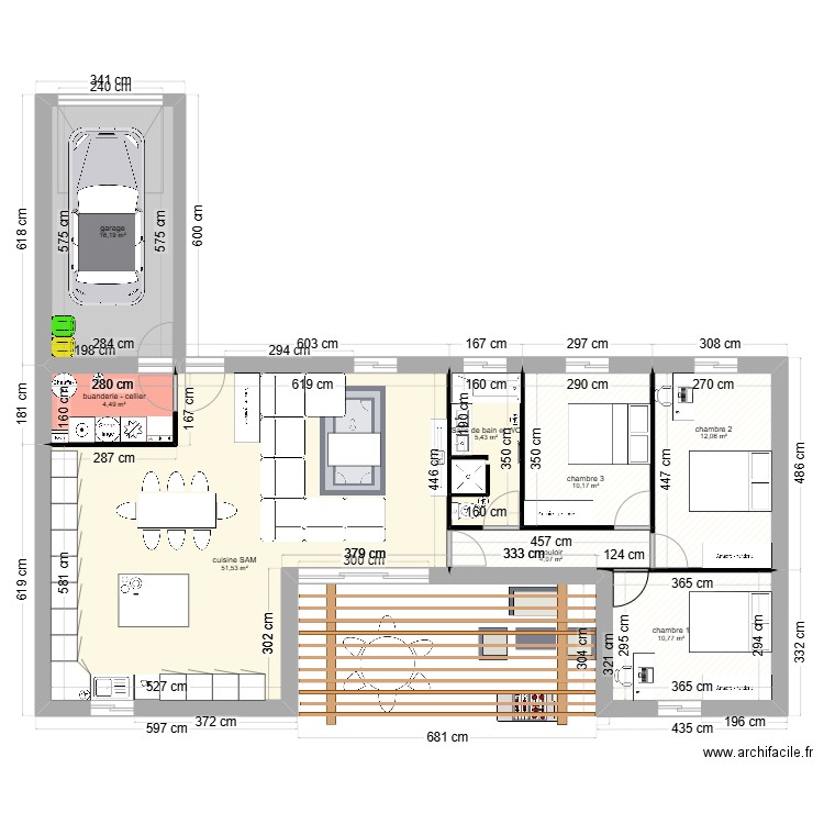 PLAN MAISON ALEXANDRE 2. Plan de 8 pièces et 115 m2