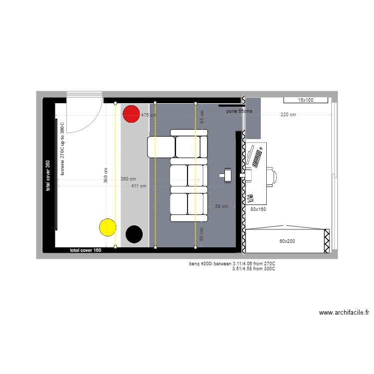 Matala cinema project 5. Plan de 2 pièces et 29 m2