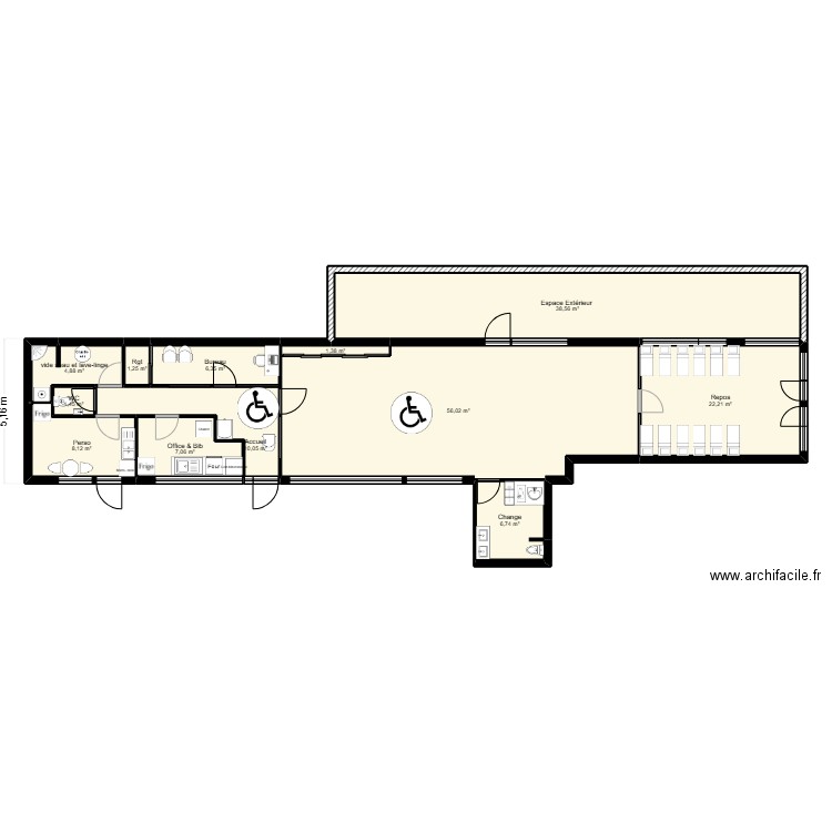 77LR16CDG projet jordan 2. Plan de 12 pièces et 164 m2