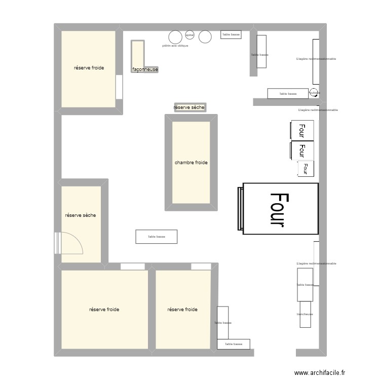 boulangerie l. Plan de 8 pièces et 30 m2