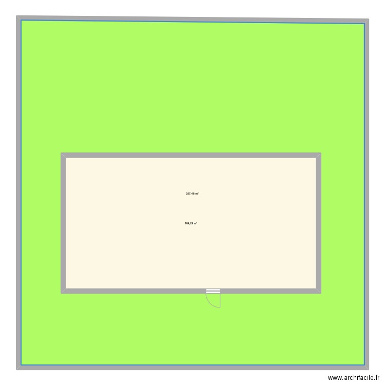 Maison. Plan de 2 pièces et 477 m2