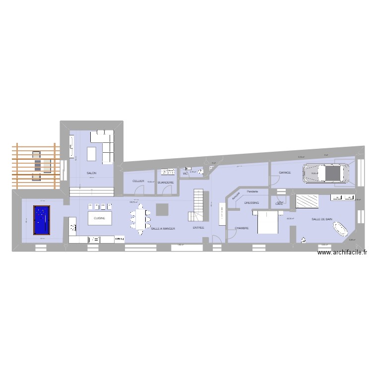 SAINTGERMAIN 2. Plan de 13 pièces et 191 m2