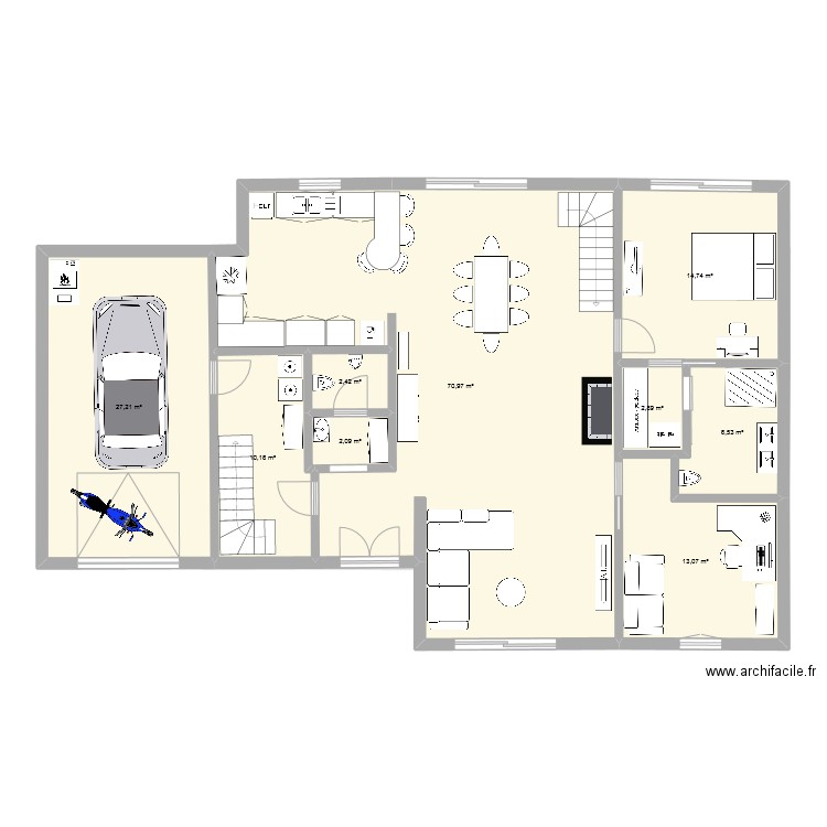 maison 4. Plan de 20 pièces et 354 m2