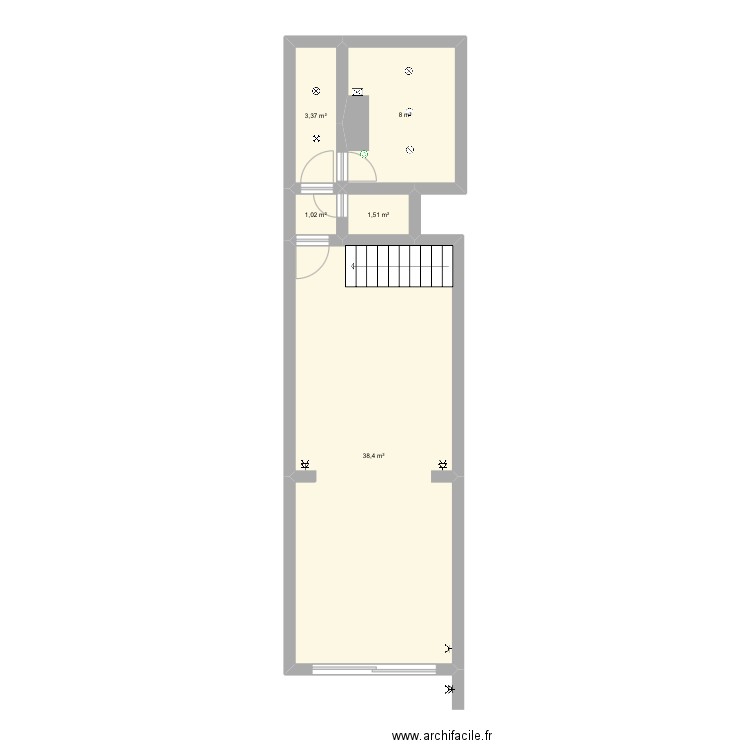 Projekt domu 1 piętro. Plan de 5 pièces et 52 m2