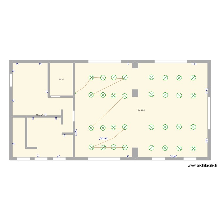 ali chombon. Plan de 3 pièces et 151 m2