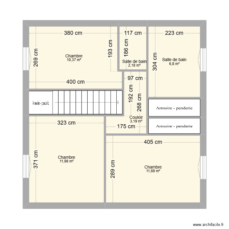 MANSO ETA. Plan de 9 pièces et 53 m2