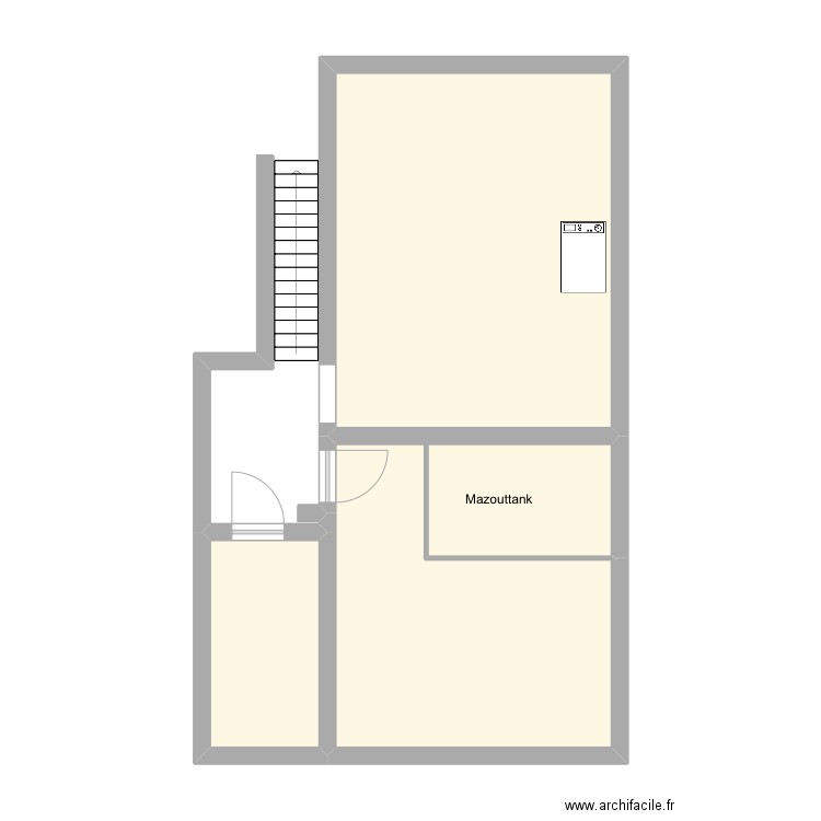 Ronse kelder Olifantenstraat 18. Plan de 3 pièces et 48 m2