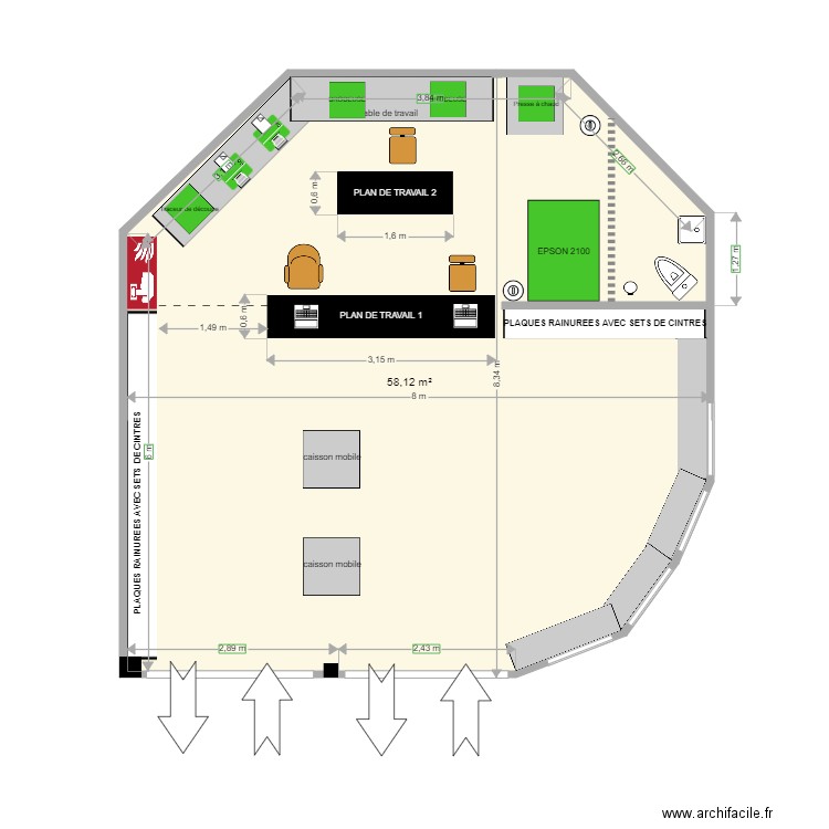 frouard3. Plan de 1 pièce et 58 m2