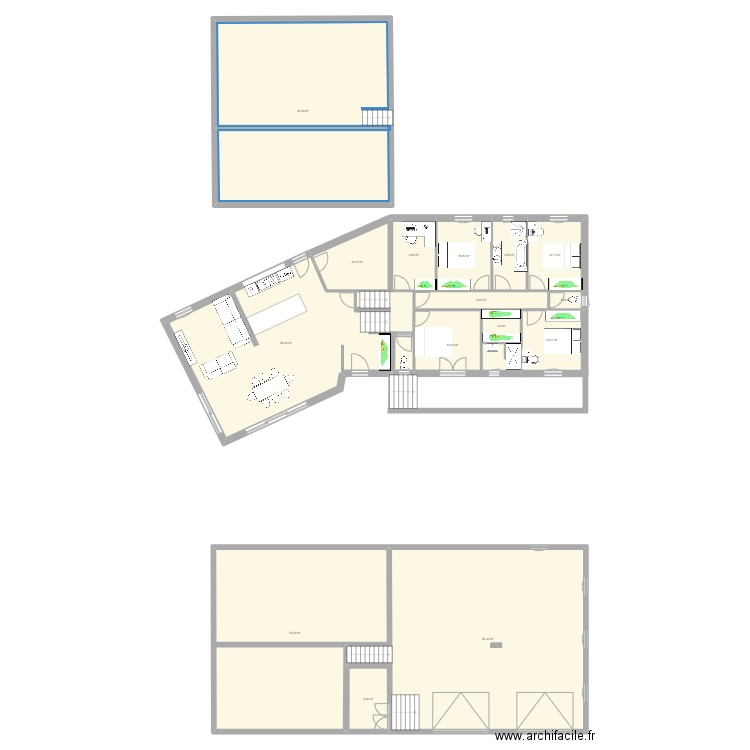 Maison Puj 6. Plan de 15 pièces et 424 m2